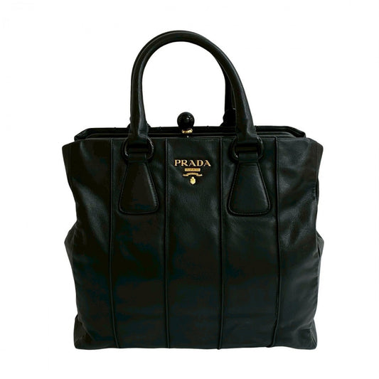 PRADA Handbag leather black