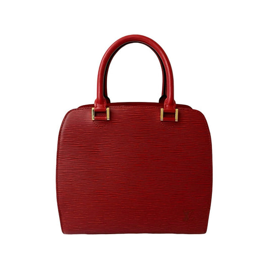 LOUIS VUITTON Handbag leather Red Epi Ponneuf