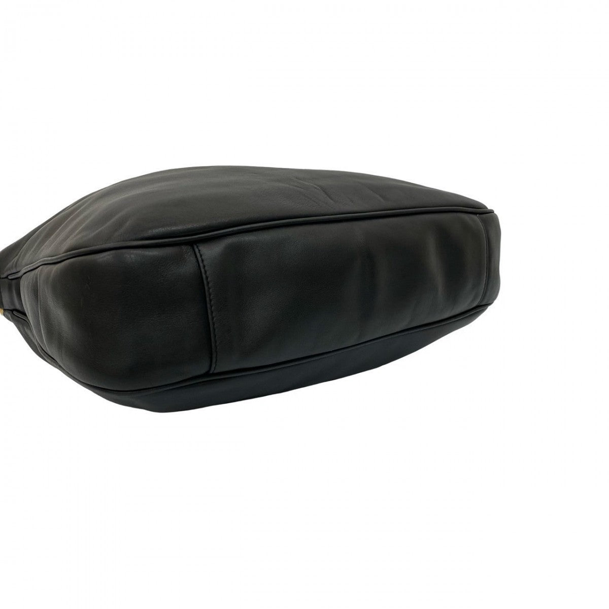 GUCCI Shoulder Bag leather black Bamboo