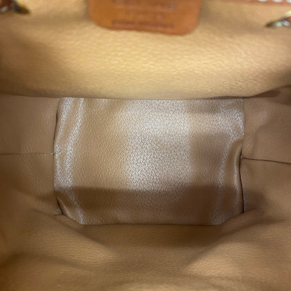 CELINE Backpack Leather, PVC Brown Macadam Blason Triomphe Pattern Women Used Authentic