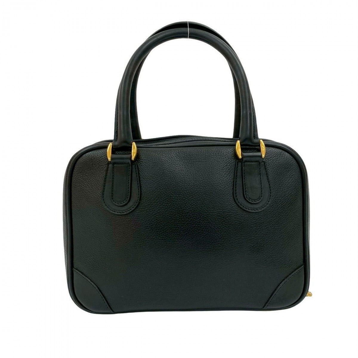 GUCCI Handbag leather black GG logo Women Used Authentic