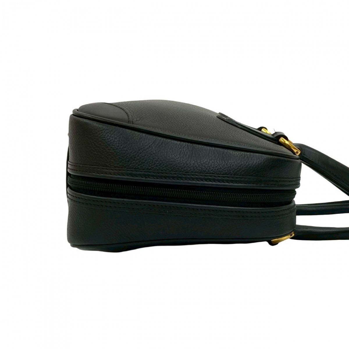 GUCCI Handbag leather black GG logo Women Used Authentic