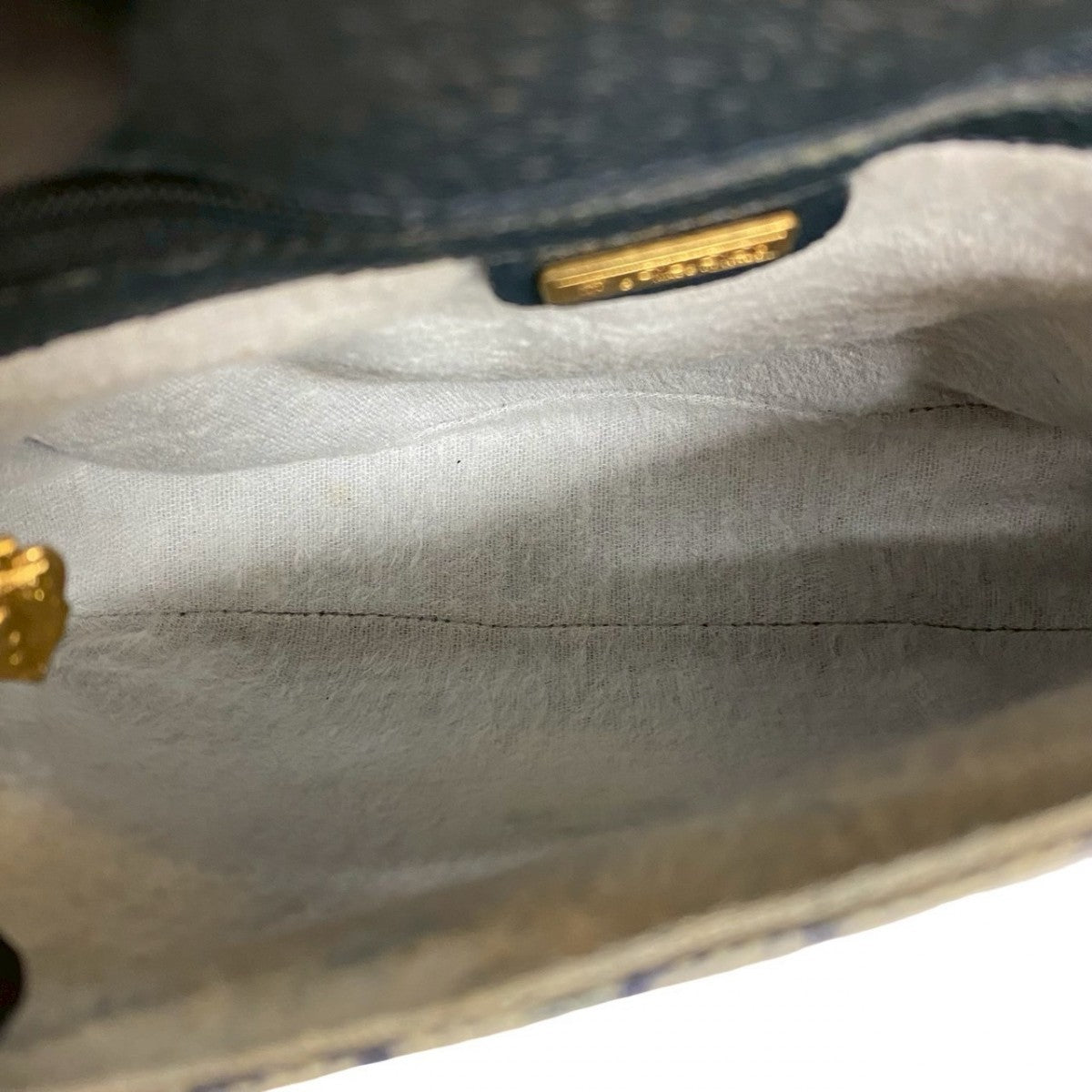 GUCCI Shoulder Bag leather Navy Sherry line