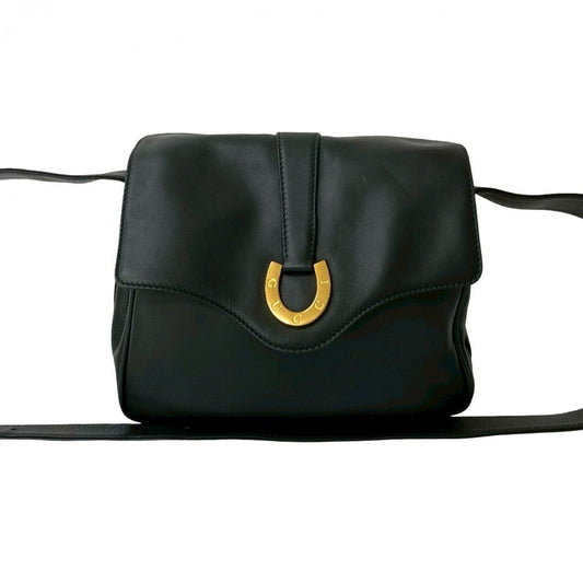 GUCCI Shoulder Bag leather black