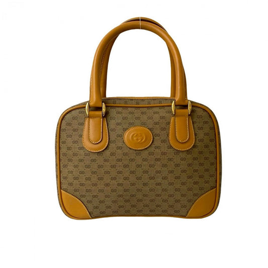GUCCI Handbag leather Brown