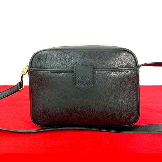 GUCCI Shoulder Bag leather black