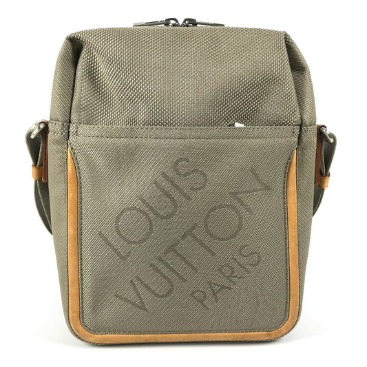 LOUIS VUITTON Shoulder Bag M93041 Damier Jean Canvas gray Monogram Geant Sitadan unisex(Unisex) Used Authentic