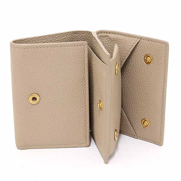 SAINT LAURENT Tri-fold wallet leather beige YSL Line Origami Tiny Wallet