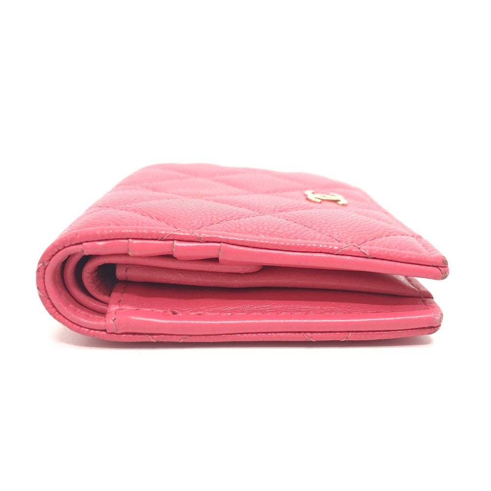 CHANEL Folded wallet AP3178 Caviar skin pink Matrasse Small flap wallet