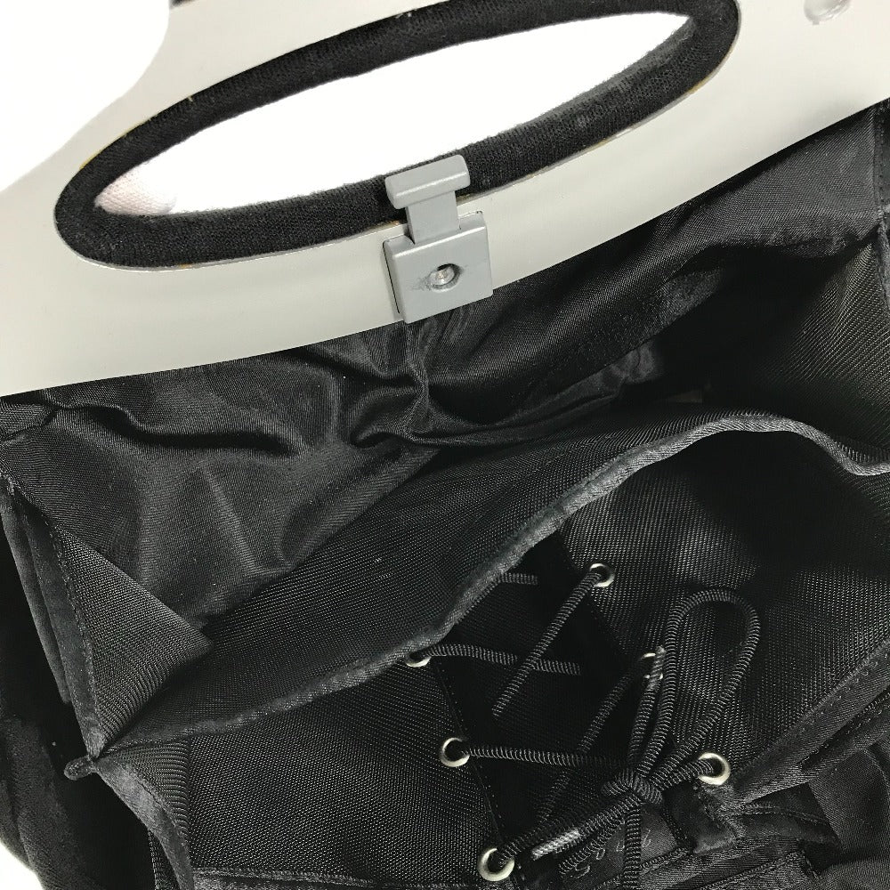 CHANEL Handbag wool black Chain Shoulder Bag bag Hip bag Women Secondhand Authentic