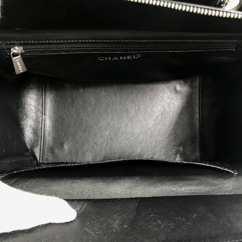 CHANEL Handbag enamel black Tote Bag CC COCO Mark Women Used Authentic