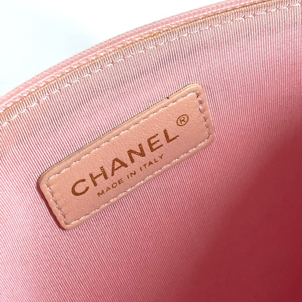 CHANEL Shoulder Bag Plastics pink Tote Bag shoulder bag Triple Coco CC COCO Mark Women Used Authentic