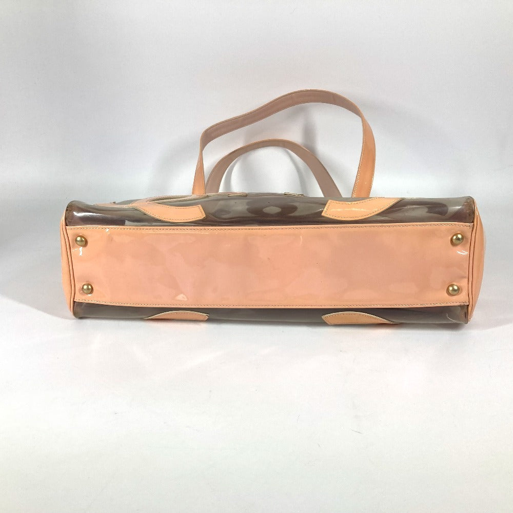 CHANEL Shoulder Bag Plastics pink Tote Bag shoulder bag Triple Coco CC COCO Mark Women Used Authentic