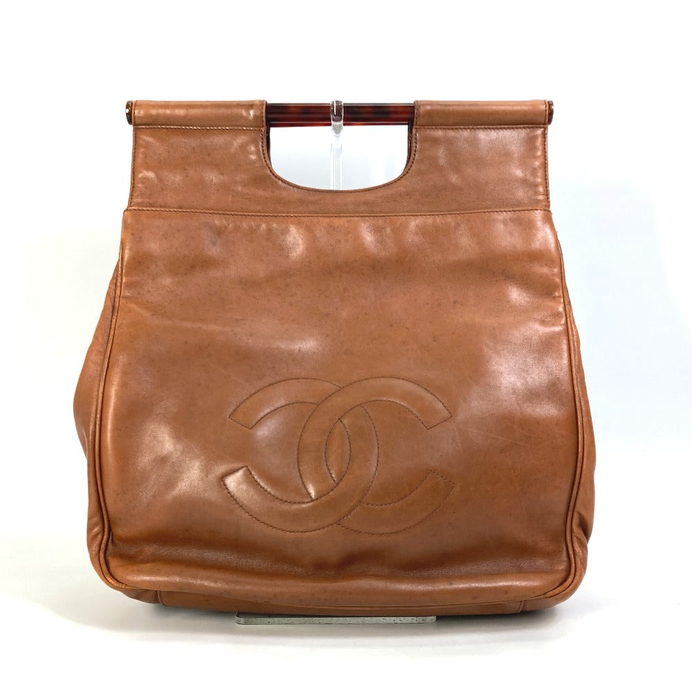 CHANEL Handbag leather Brown CC COCO Mark Women Used Authentic
