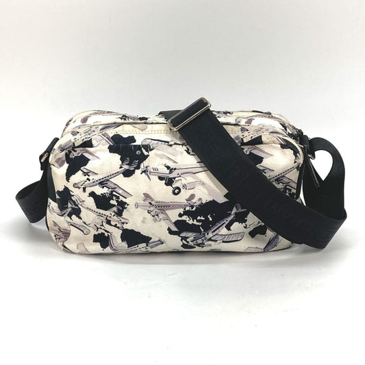 CHANEL Shoulder Bag canvas black Airline Women Secondhand Authentic