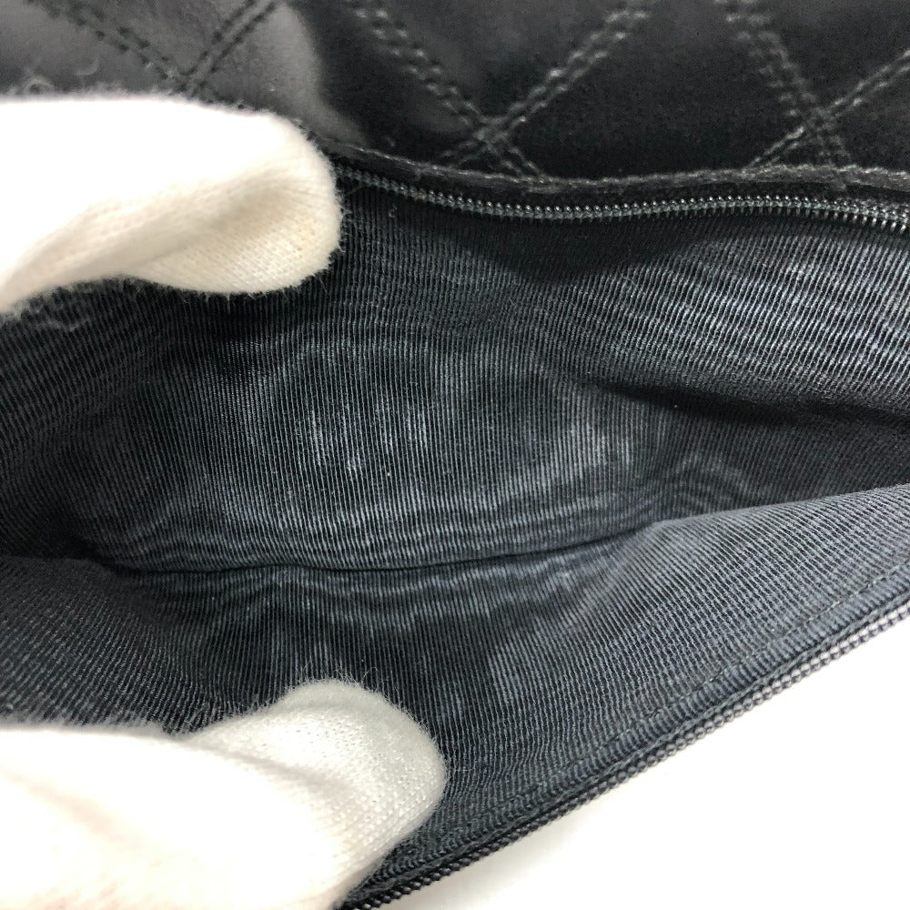 CHANEL Long Wallet Purse lambskin black Matrasse Women Used Authentic