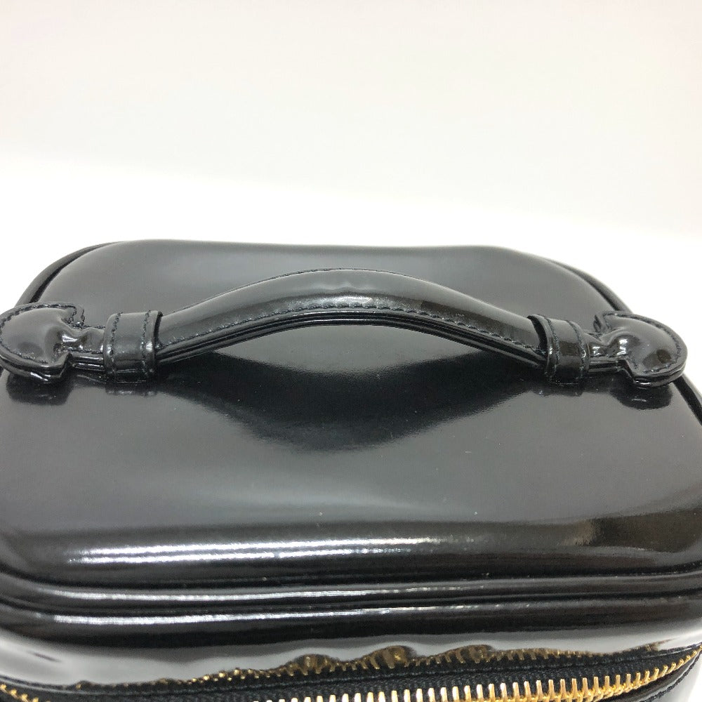 CHANEL Handbag A01998 enamel black CCCOCO Mark Cosmetics Pouch Women Used Authentic
