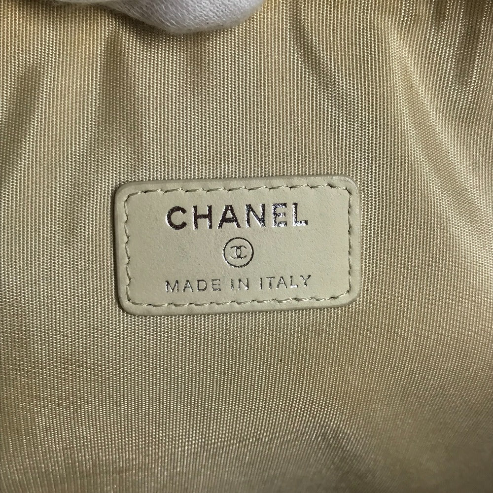 CHANEL Clutch bag canvas blue logo Deauville Women Used Authentic