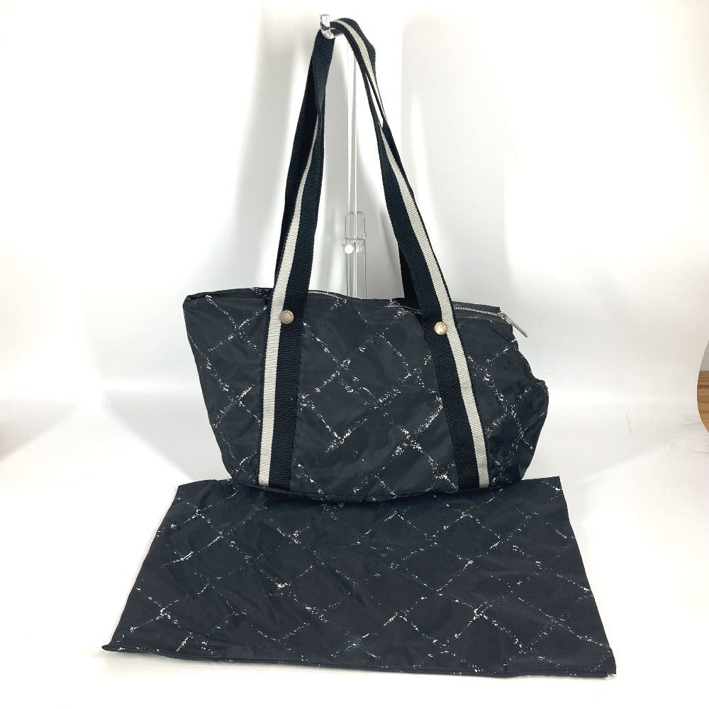 CHANEL Boston Duffel bag Nylon black Old travel line Pet Bag unisex(Unisex) Used Authentic