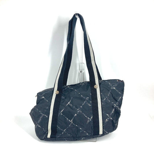 CHANEL Boston Duffel bag Nylon black Old travel line Pet Bag unisex(Unisex) Used Authentic