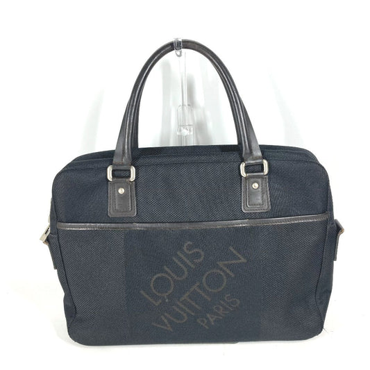 LOUIS VUITTON Business bag M93082 Damier Jean Canvas black Damier Jean Yak mens Used Authentic