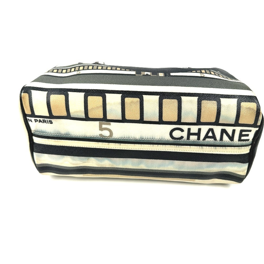 CHANEL Boston Duffel bag PVC black Central station Women Used Authentic