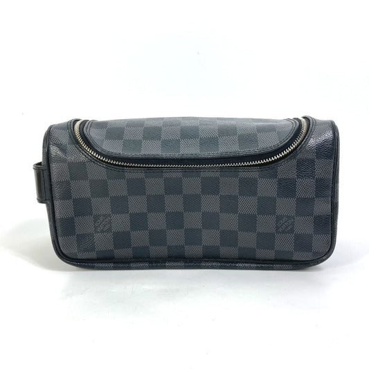 LOUIS VUITTON Pouch N47625 Damier Grafitto Canvas black Damier Grafitte C Cracking pouch mens Used Authentic