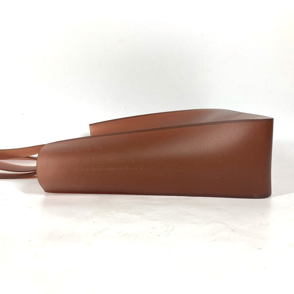 CHANEL Tote Bag rubber Brown logo Women Used Authentic