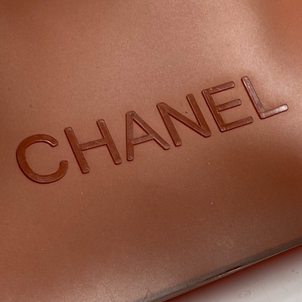 CHANEL Tote Bag rubber Brown logo Women Used Authentic