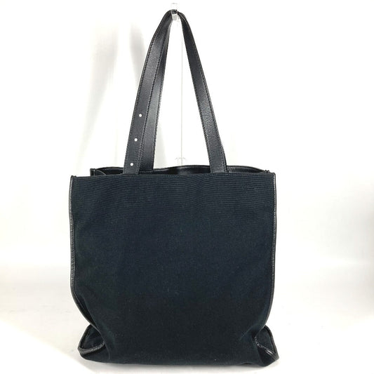 FENDI Tote Bag 7VA435 Canvas / leather black Vertical Shoulder Bag logo FF unisex(Unisex) Used Authentic