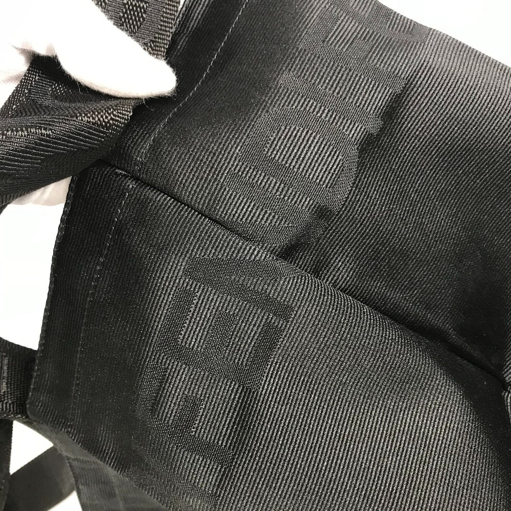 FENDI Tote Bag Nylon black vintage logo Women Used Authentic