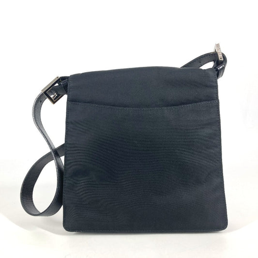 FENDI Shoulder Bag Nylon black FF logo unisex(Unisex) Used Authentic
