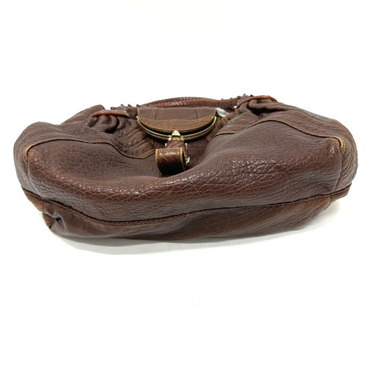 FENDI Shoulder Bag leather Brown Spy bag