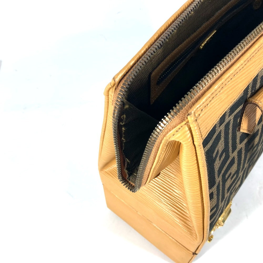 FENDI Handbag Canvas / leather Brown vintage Zucca logo Women Used Authentic