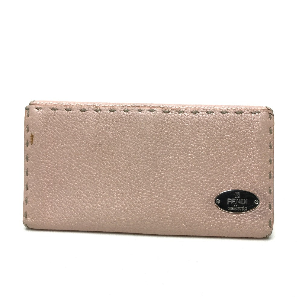 FENDI Long Wallet Purse 8M0144 leather pink Celeria Roman leather Women Used Authentic