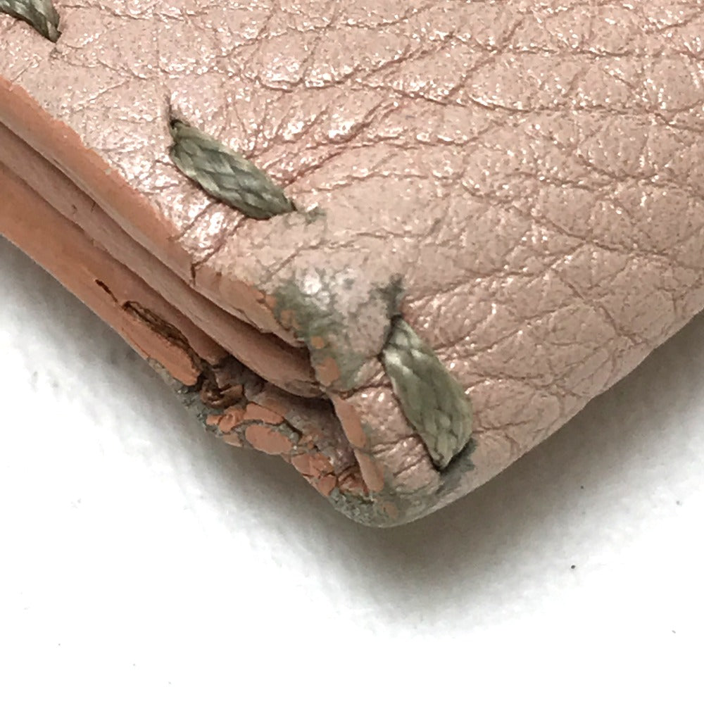 FENDI Long Wallet Purse 8M0144 leather pink Celeria Roman leather Women Used Authentic