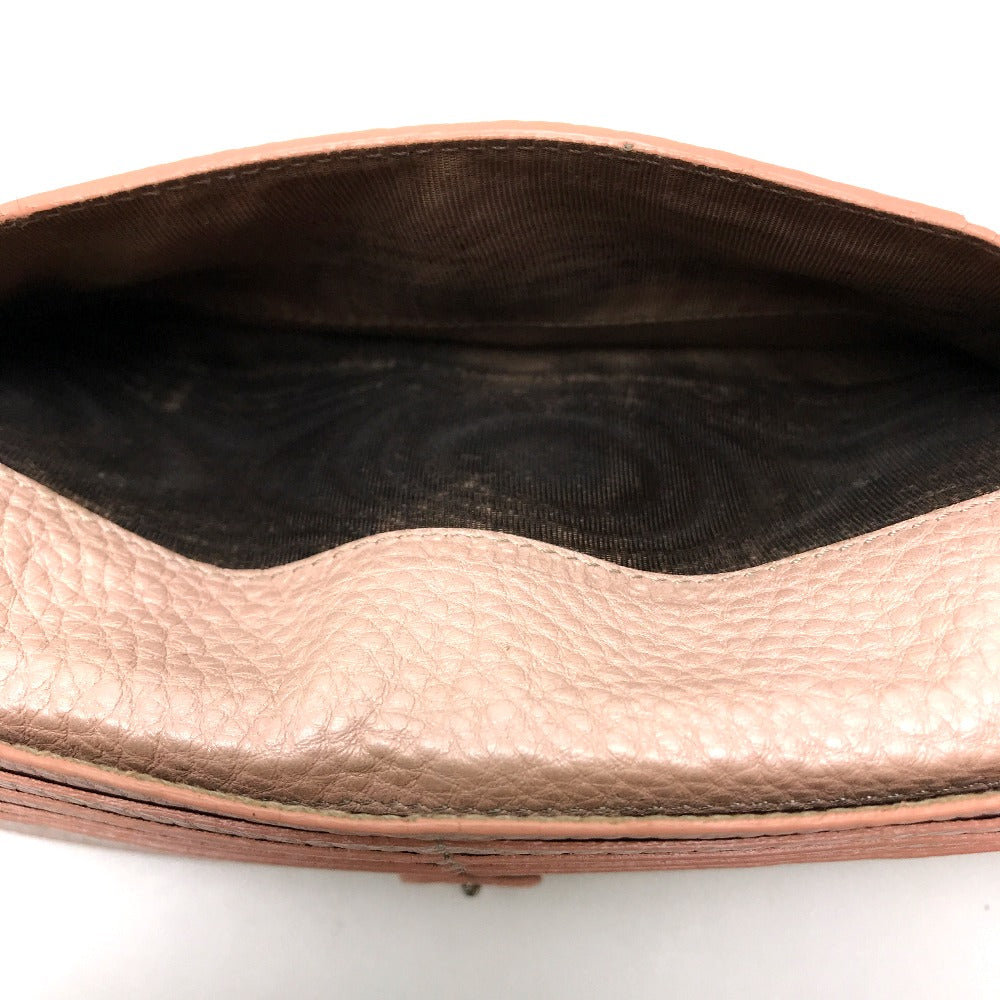 FENDI Long Wallet Purse 8M0144 leather pink Celeria Roman leather Women Used Authentic