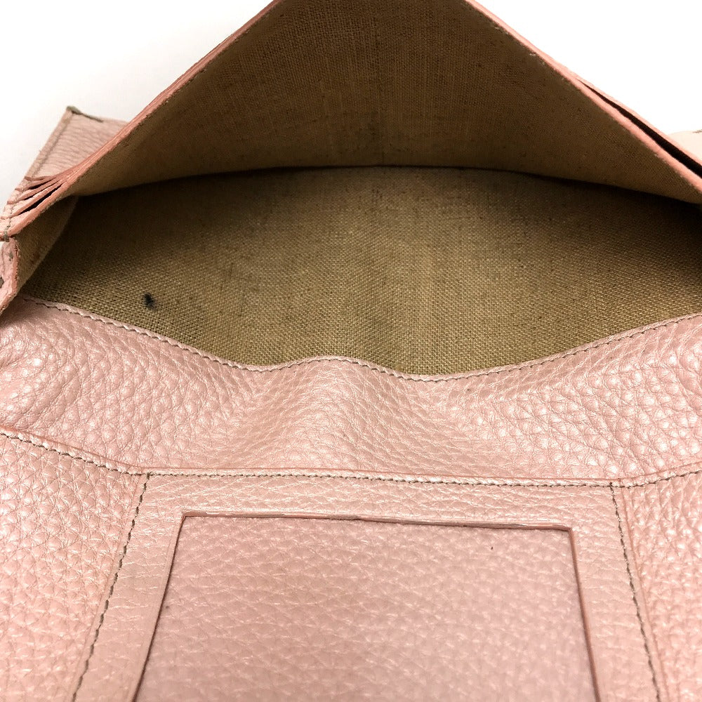 FENDI Long Wallet Purse 8M0144 leather pink Celeria Roman leather Women Used Authentic