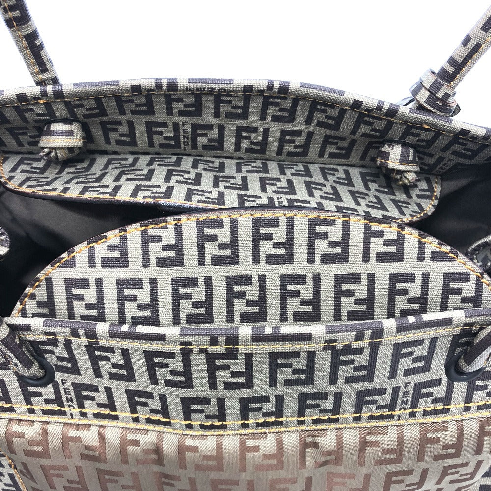 FENDI Handbag 8BN174 PVC / nylon beige Zucchino