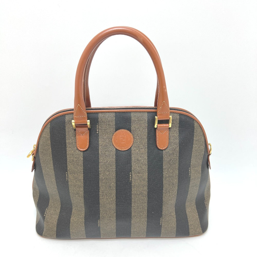 FENDI Handbag PVC, Leather Brown Pecan