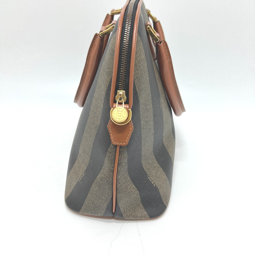 FENDI Handbag PVC, Leather Brown Pecan