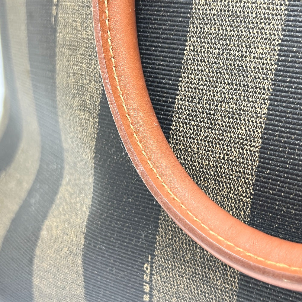 FENDI Handbag PVC, Leather Brown Pecan