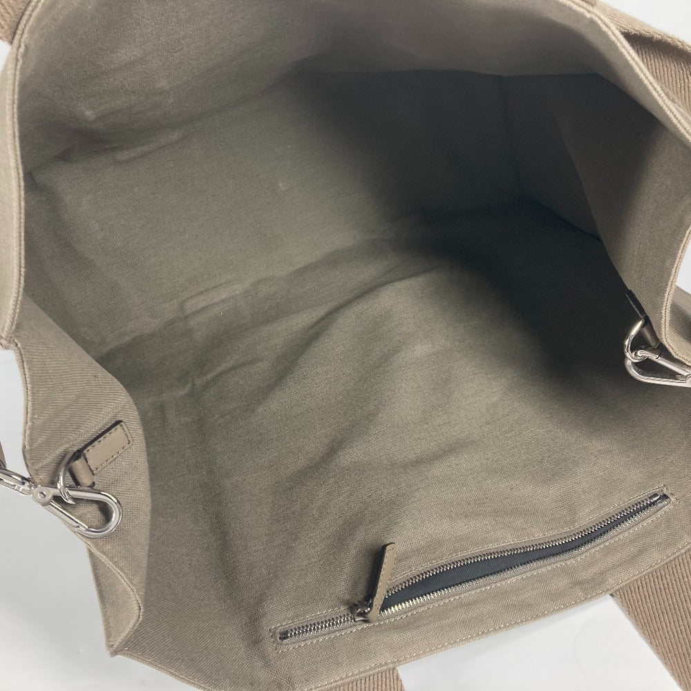 FENDI Tote Bag 7VA558 canvas khaki TOTE CANVAS mens Used Authentic