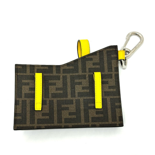 FENDI Bag charm 7AR759 PVC / Leather Two-tone color (brown) Zucca Charm
