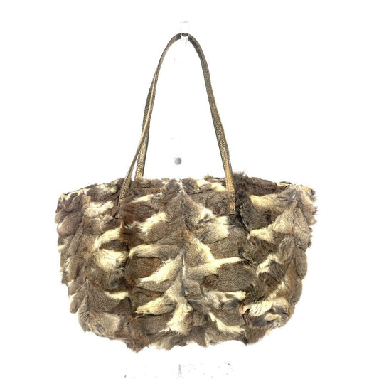 FENDI Tote Bag fur beige fur