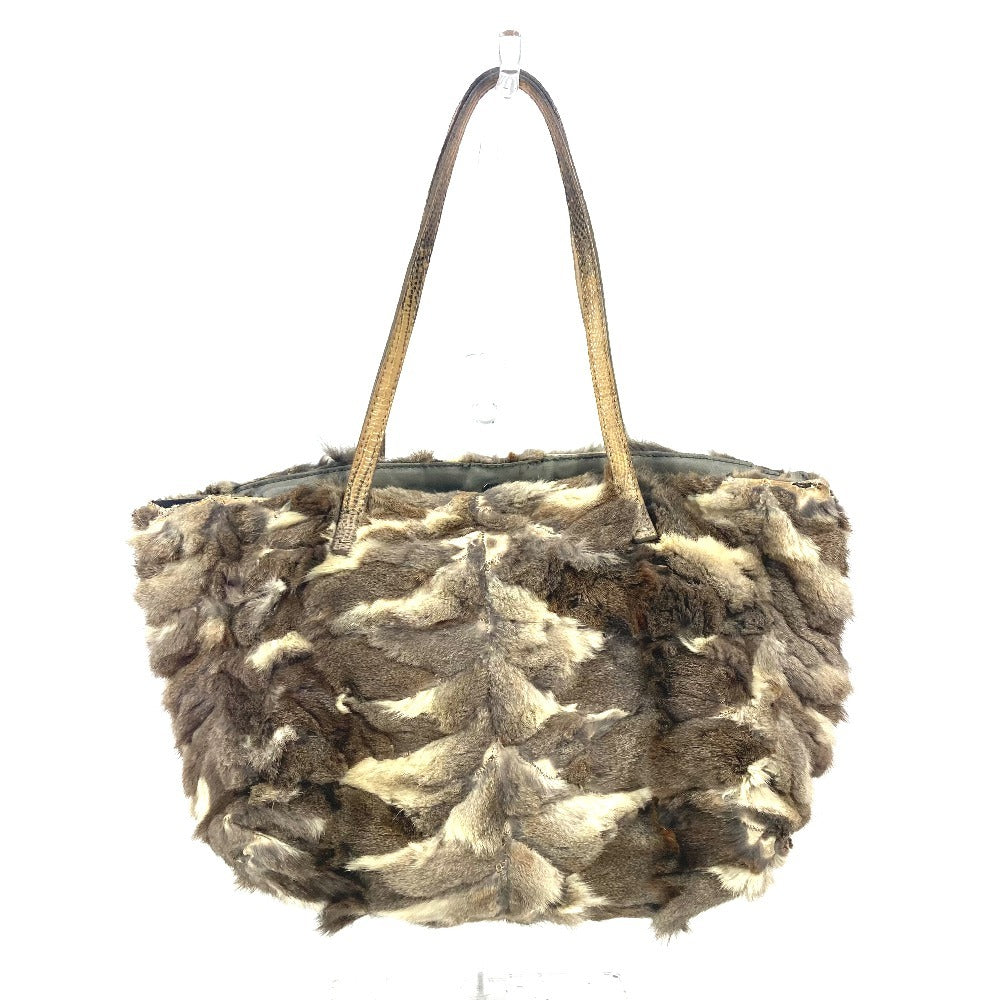 FENDI Tote Bag fur beige fur