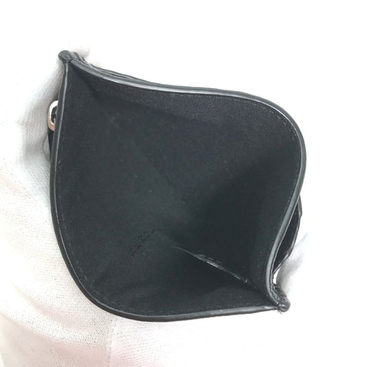 FENDI Coin case 7M0310 leather black Fragment case logo mens Used Authentic