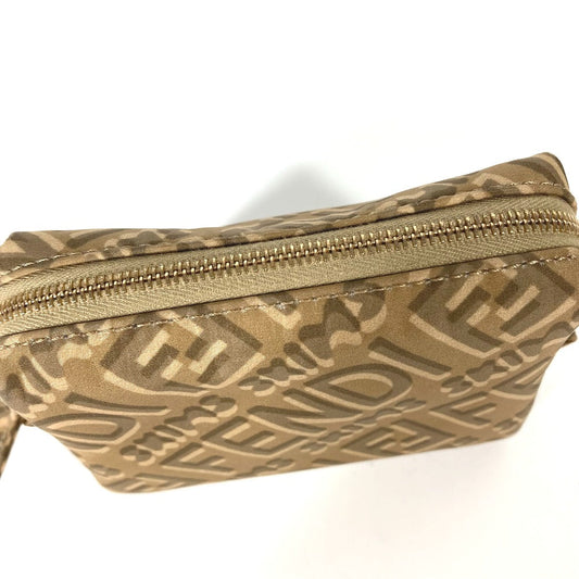 FENDI Pouch 8N0179 Nylon beige SKIMS collaboration logo Women Used Authentic