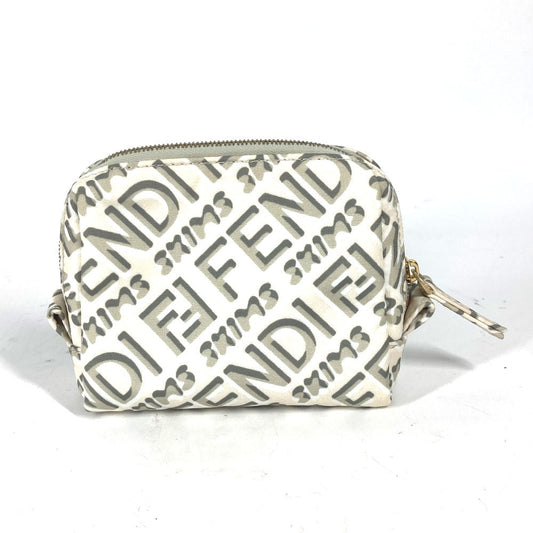 FENDI Pouch 8N0179 Nylon white SKIMS collaboration Skims logo Women Used Authentic