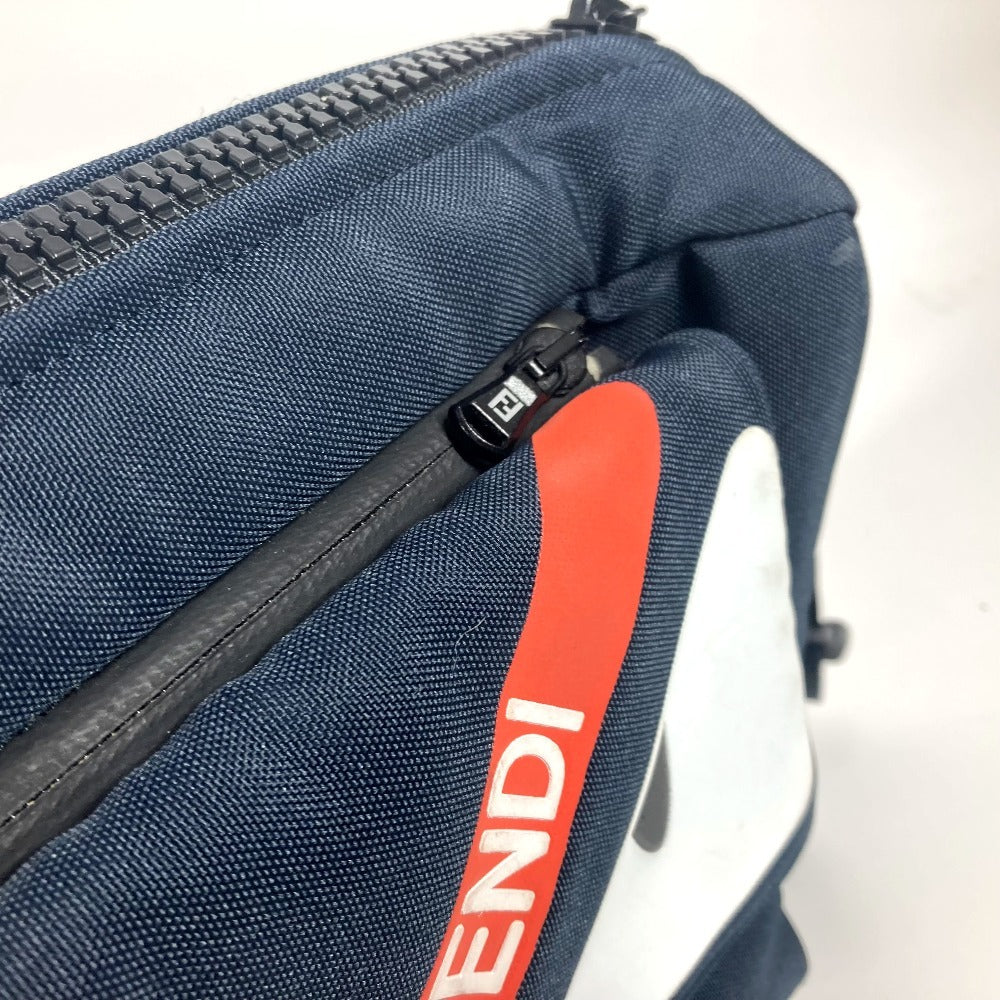 FENDI Pouch Nylon Navy monster bugs For strollers Kids Used Authentic